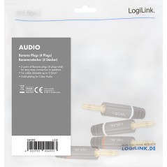 LogiLink Wire Connector Banana Grey